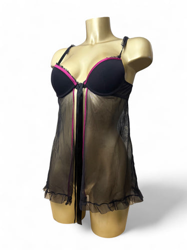 Black lace babydoll dress (S)