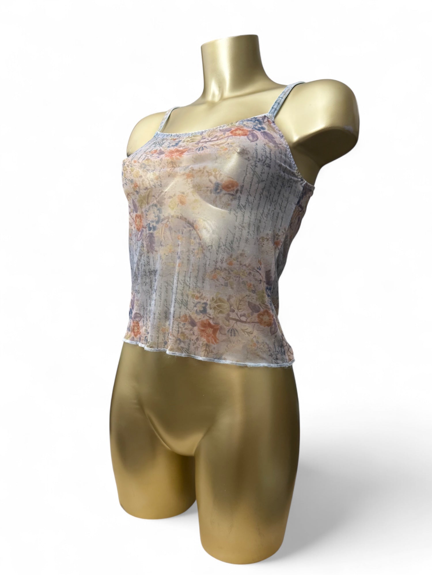 Multicolor mesh cami top (M)