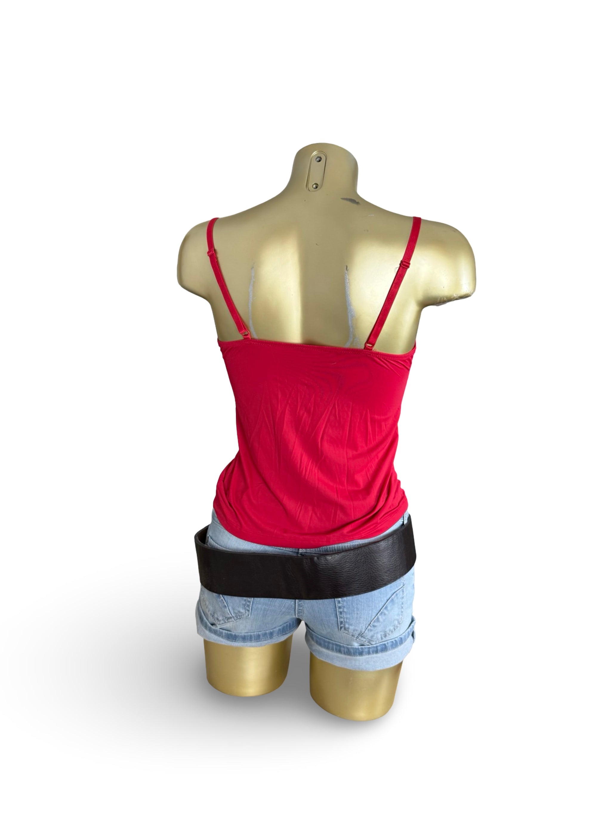 Red babydoll lycra cami top (M/L)