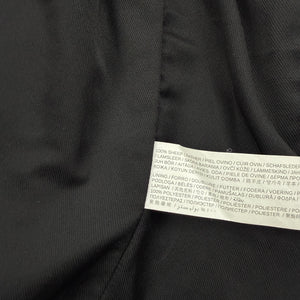 Dark green real leather zip up tight fit jacket (S)