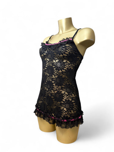 Black lace babydoll dress (S)
