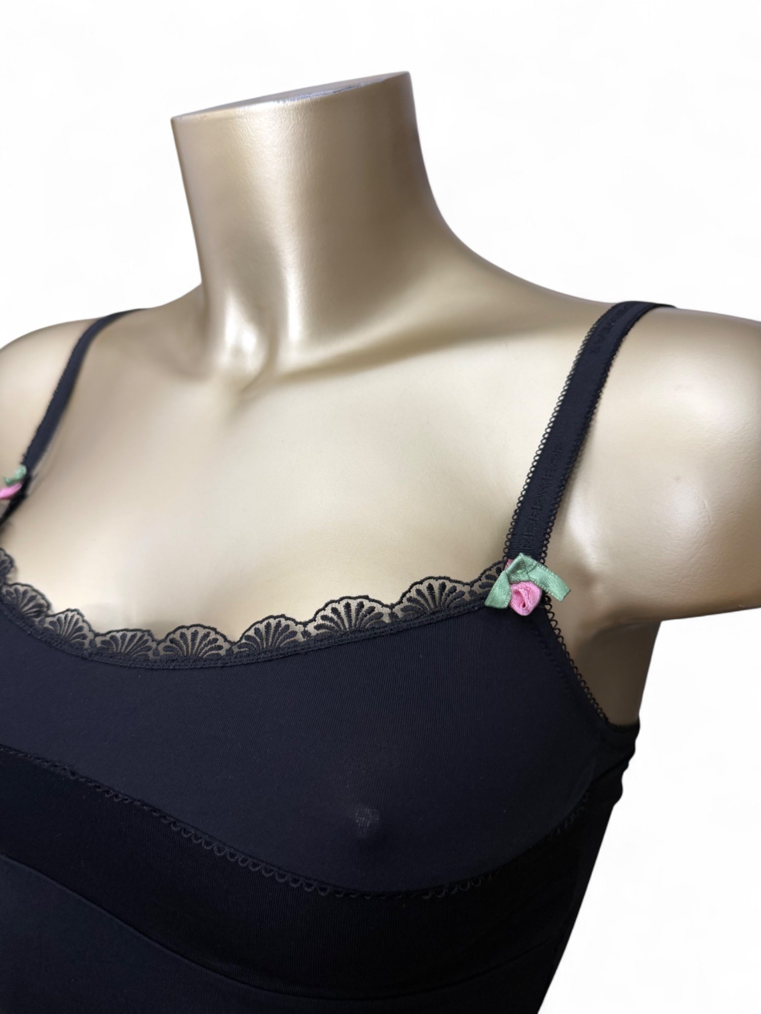 Black lycra cami top (S)