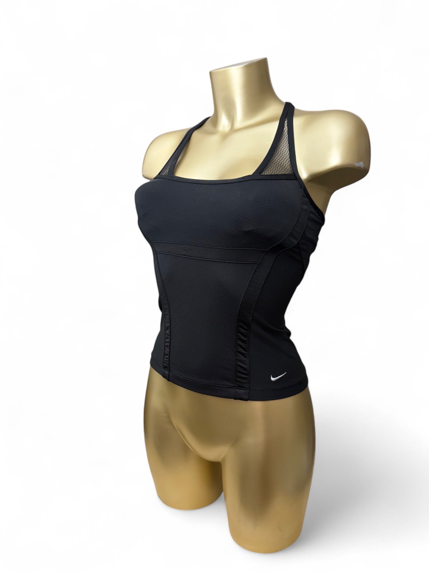 Black swoosh logo + inside bra top (XS/S)