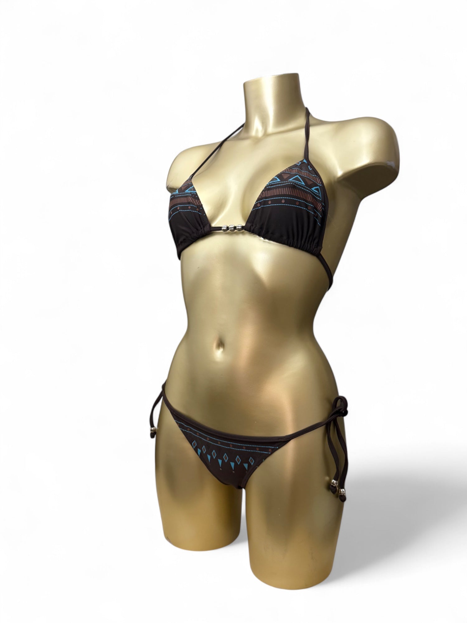 Brown pearls bikini set (XS/S)