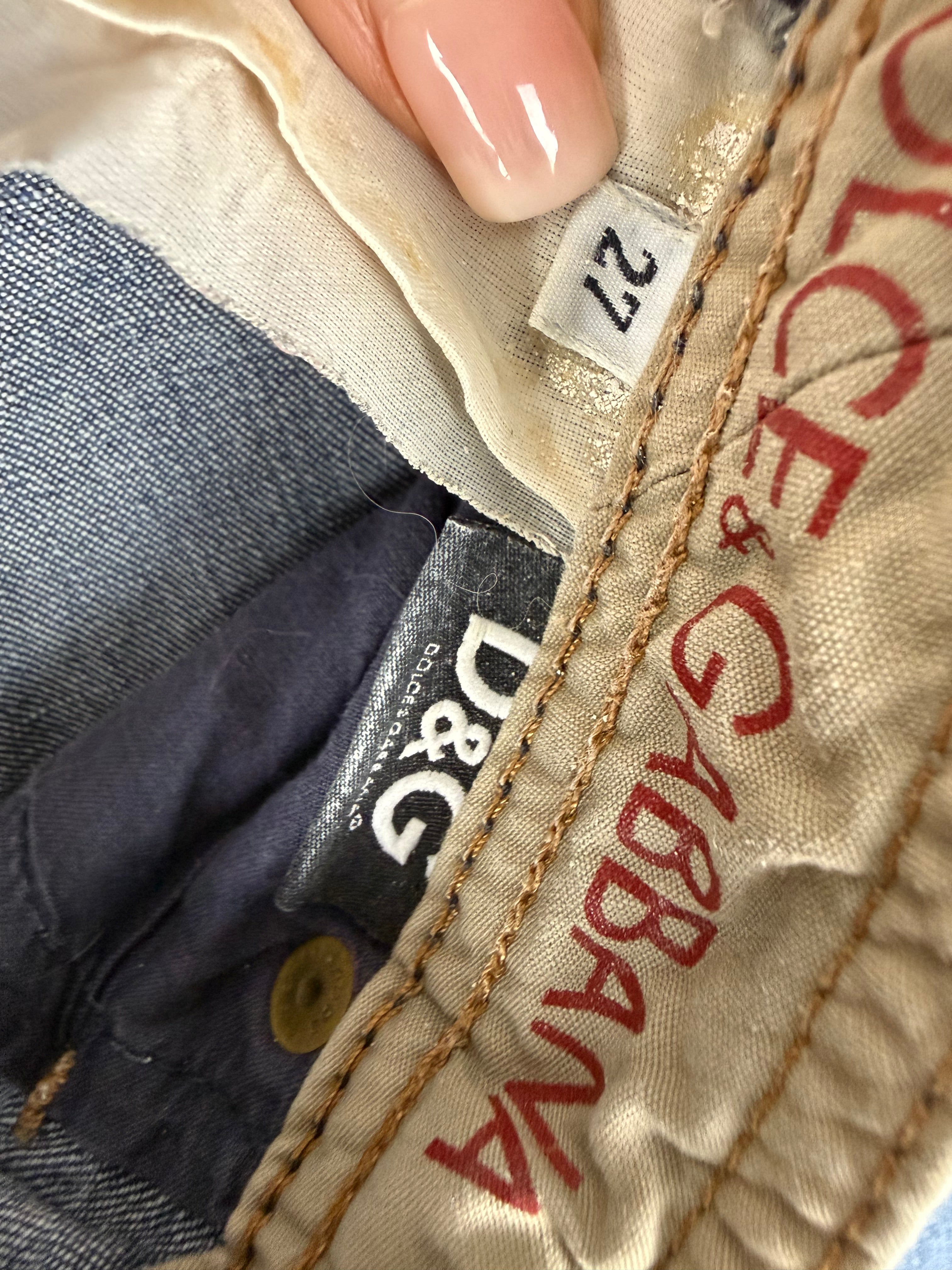 Blue denim low rise straight legs pants (S)