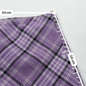 Lilac check print low rise mini/ micro skirt (S)