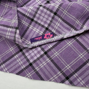 Lilac check print low rise mini/ micro skirt (S)