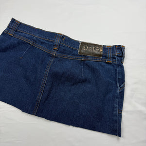 Navy blue denim low rise mini skirt (M/L)