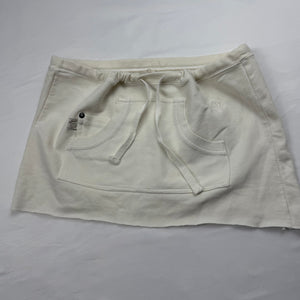 White cream low rise 100% cotton mini/ micro skirt (S/M)