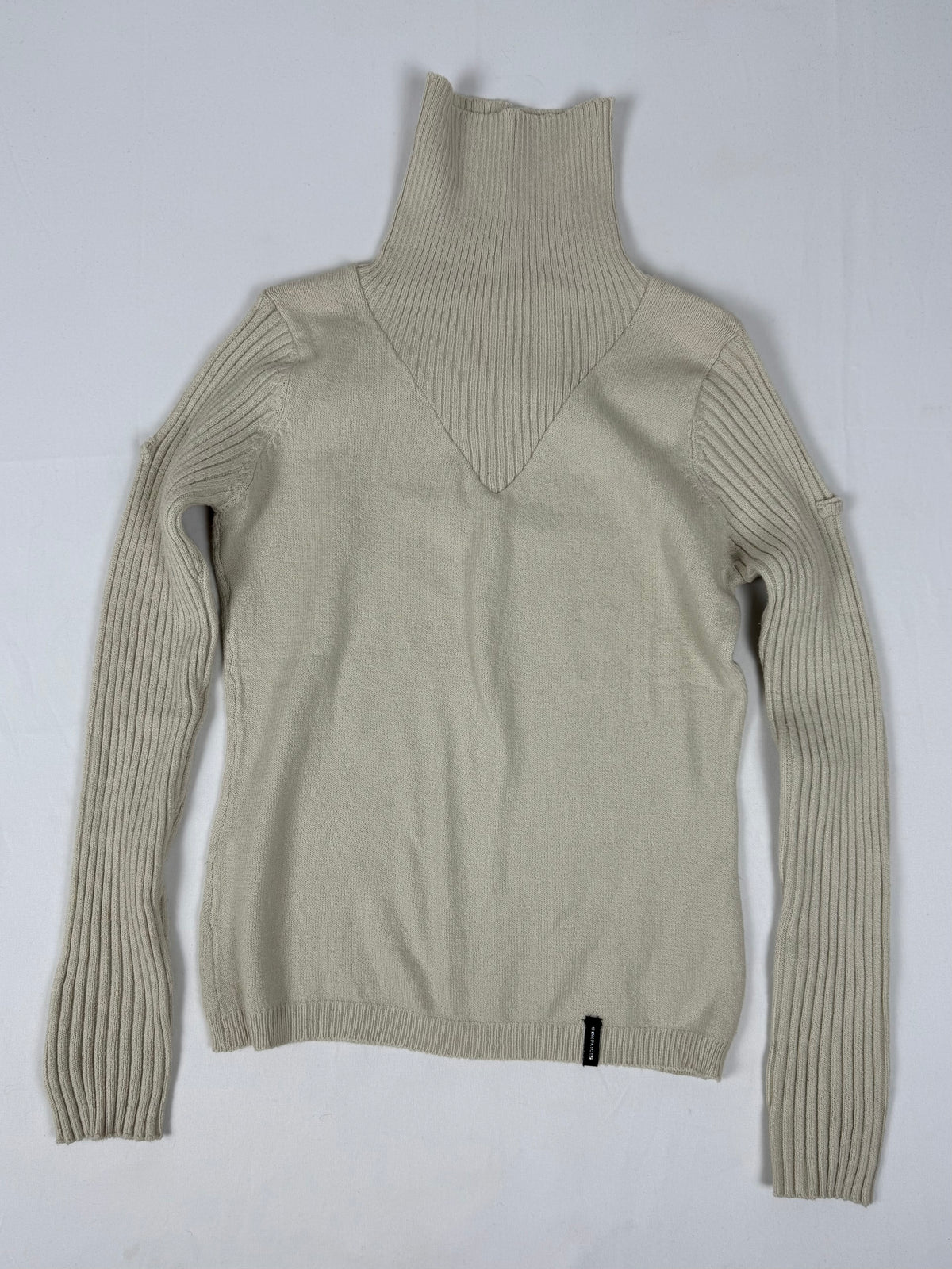 Pull à col roulé beige (S/M)