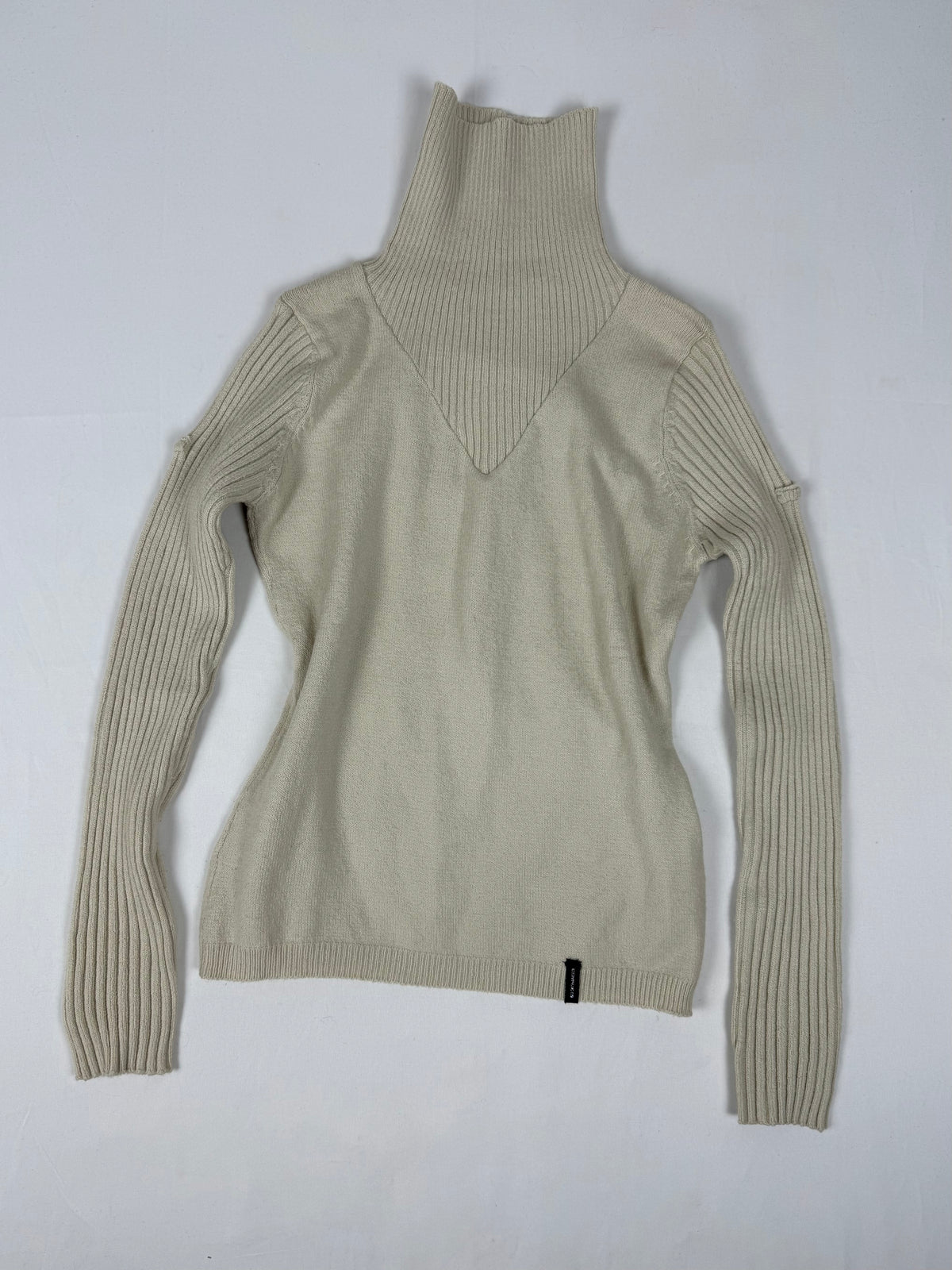 Pull à col roulé beige (S/M)