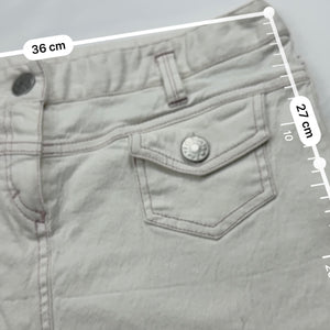 White denim low rise mini skirt (S)