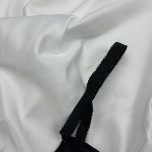 Black logo band balcony vintage bra
