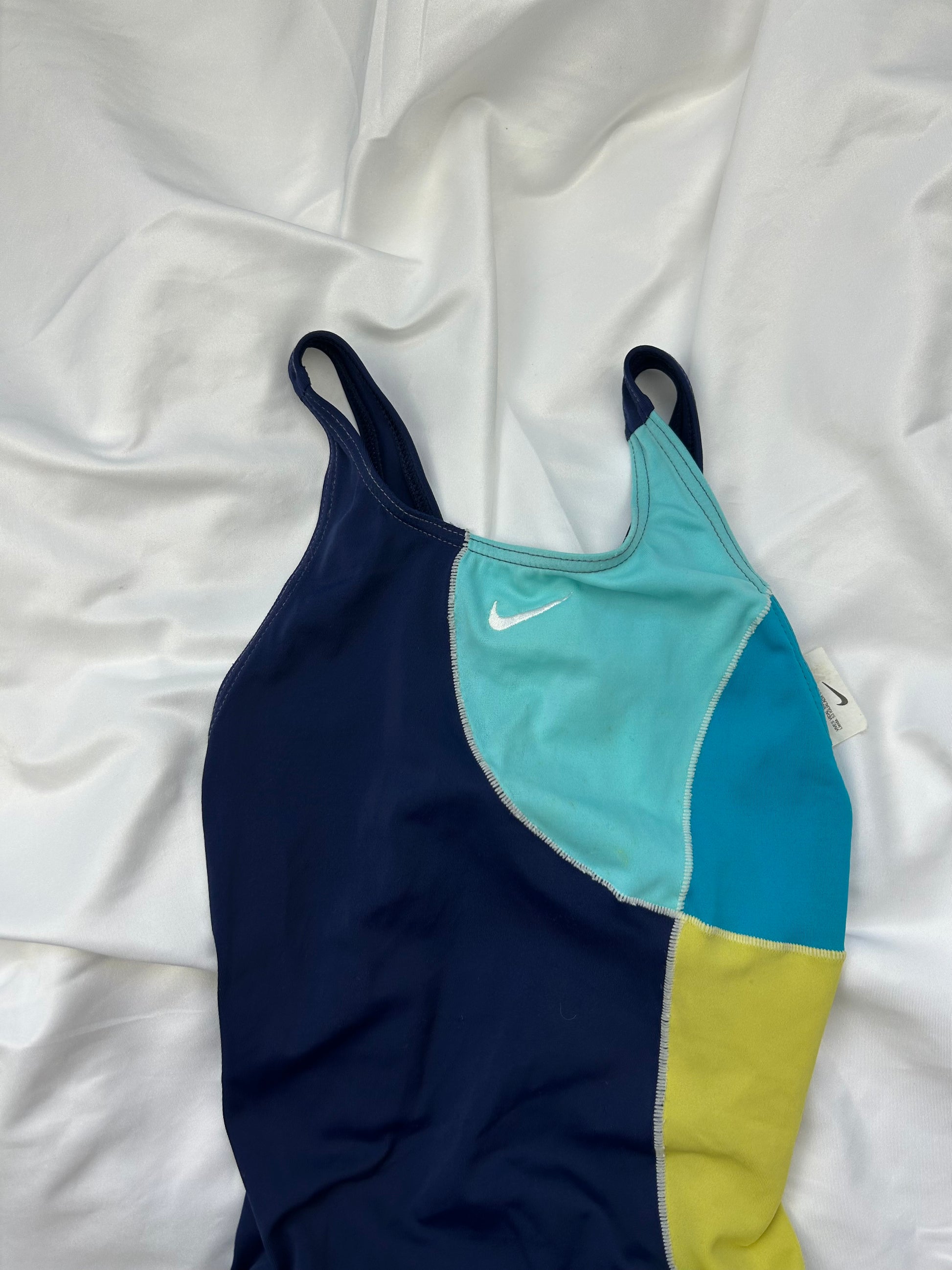 Blue swoosh logo swimsuit body (XXS)