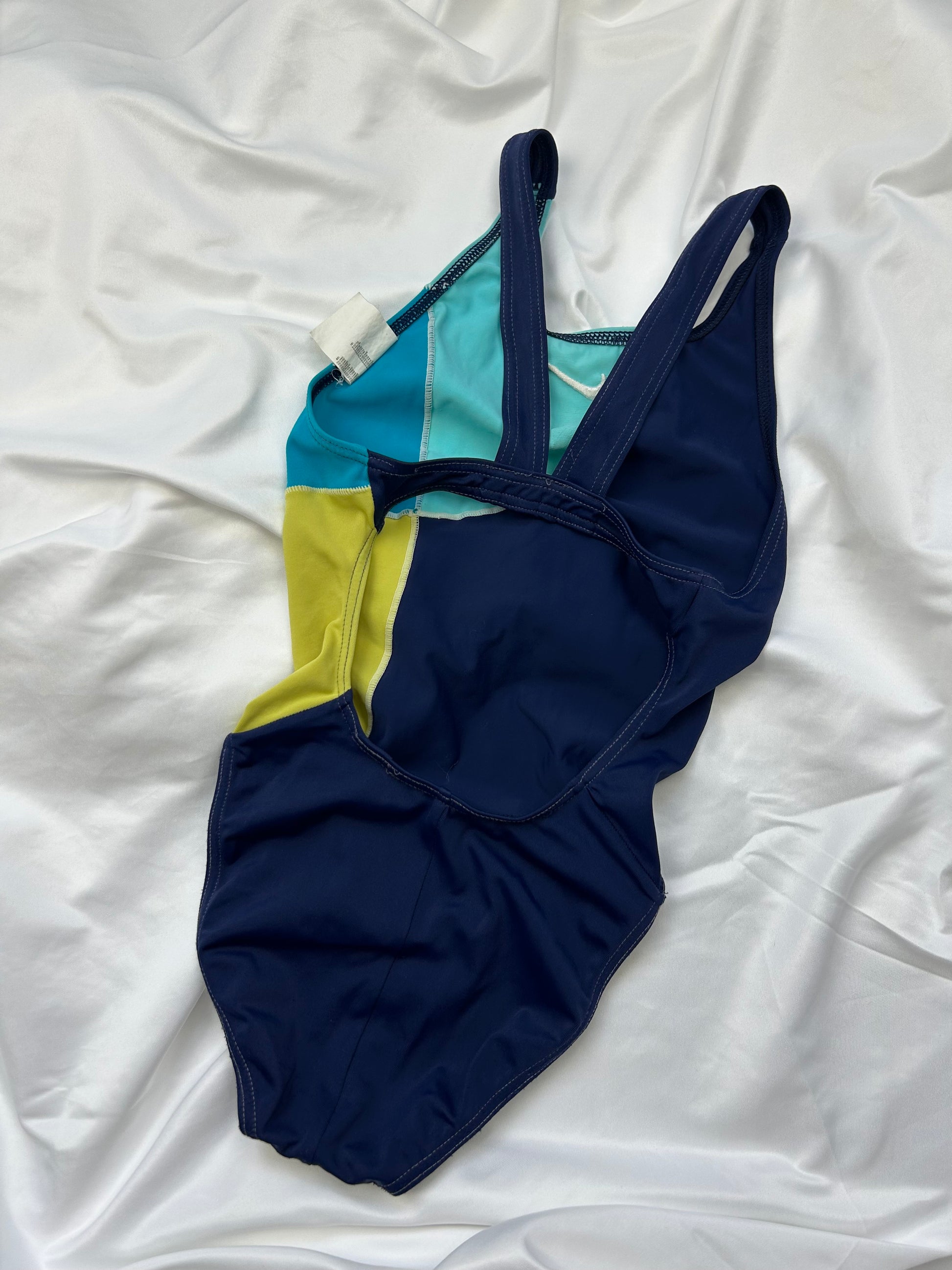 Blue swoosh logo swimsuit body (XXS)