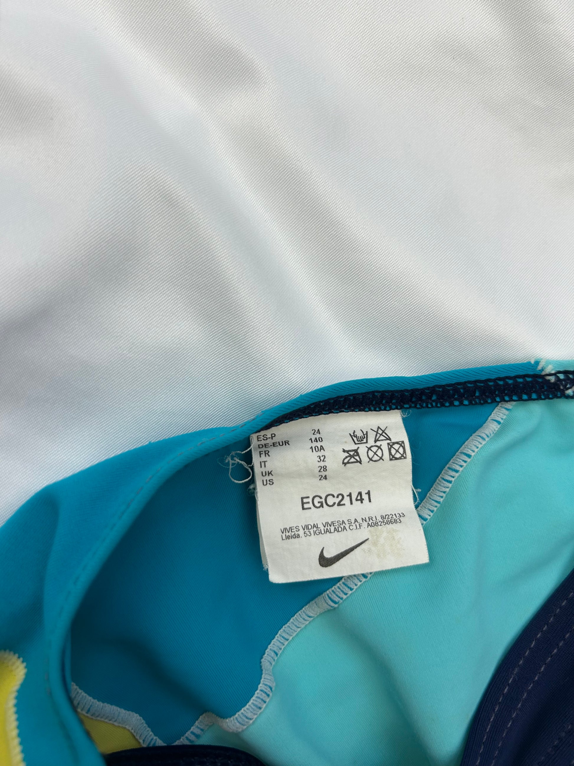 Blue swoosh logo swimsuit body (XXS)
