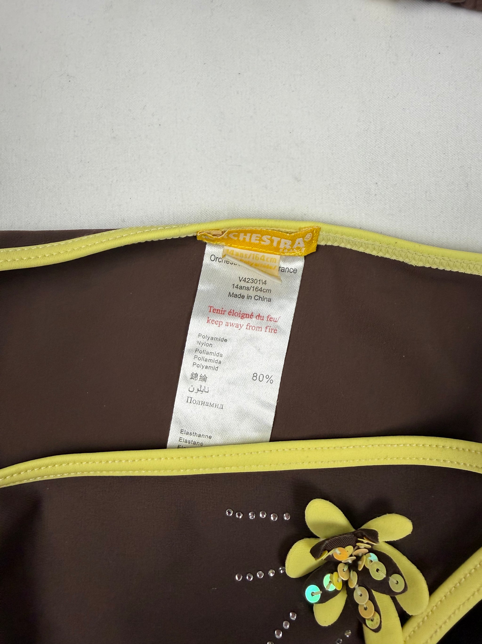 Brown low rise bikini set (XS)