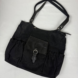 Black uni maxi shoulder bag (36x31cm)