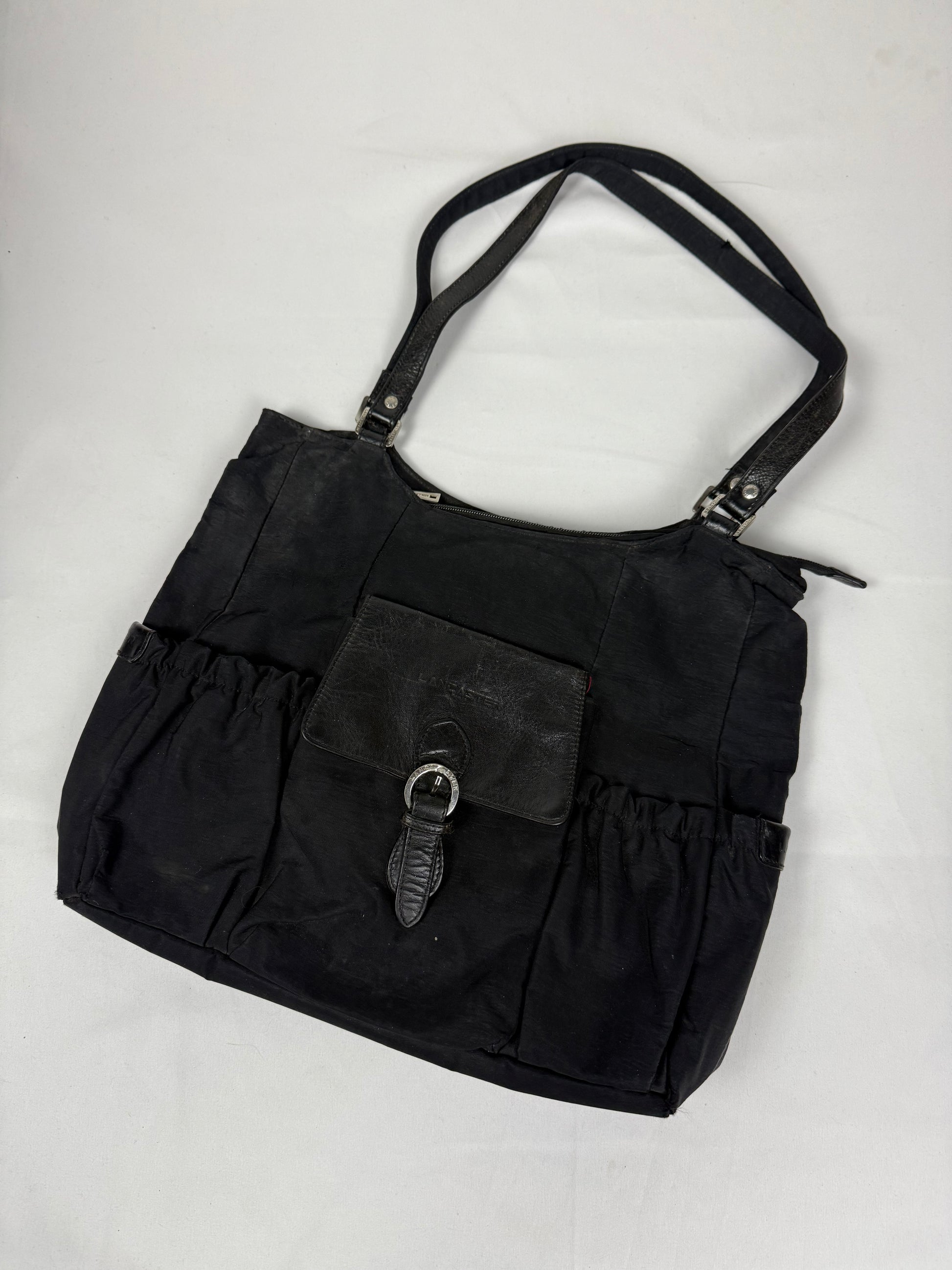 Black uni maxi shoulder bag (36x31cm)