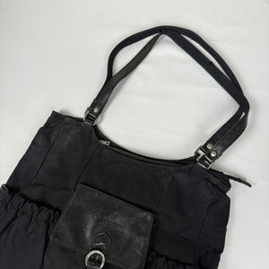 Black uni maxi shoulder bag (36x31cm)
