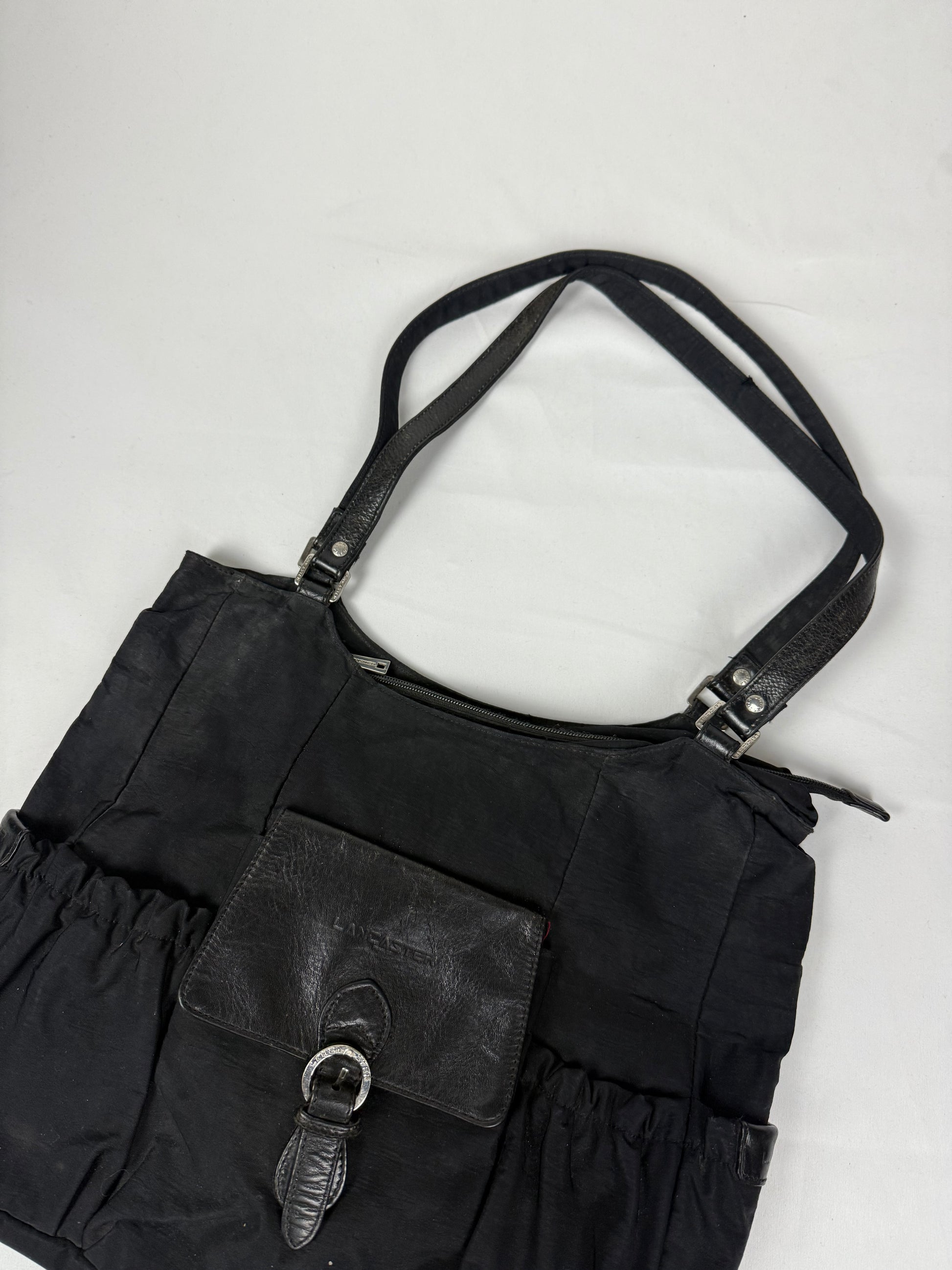 Black uni maxi shoulder bag (36x31cm)