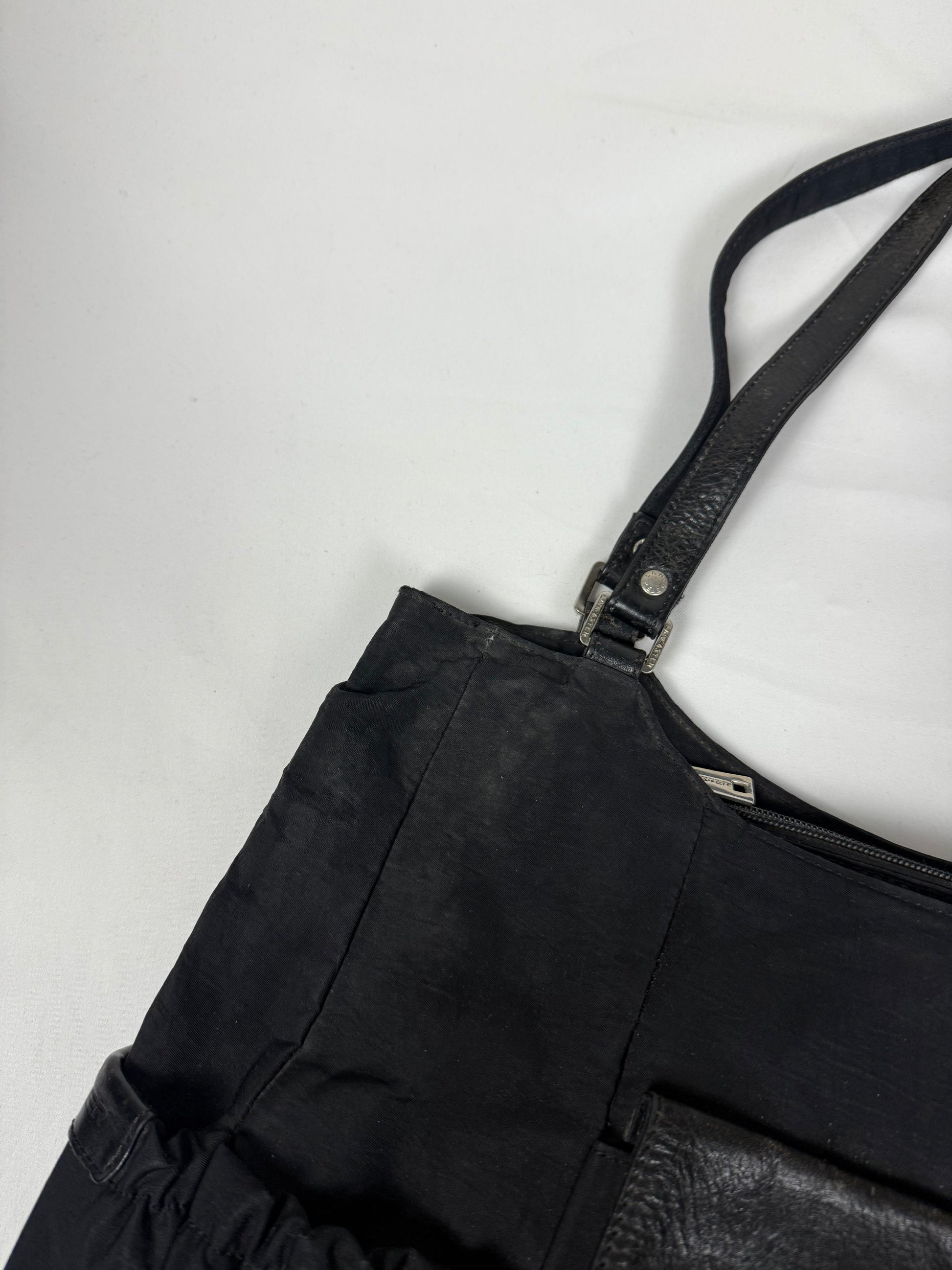 Black uni maxi shoulder bag (36x31cm)