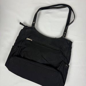 Black uni maxi shoulder bag (36x31cm)