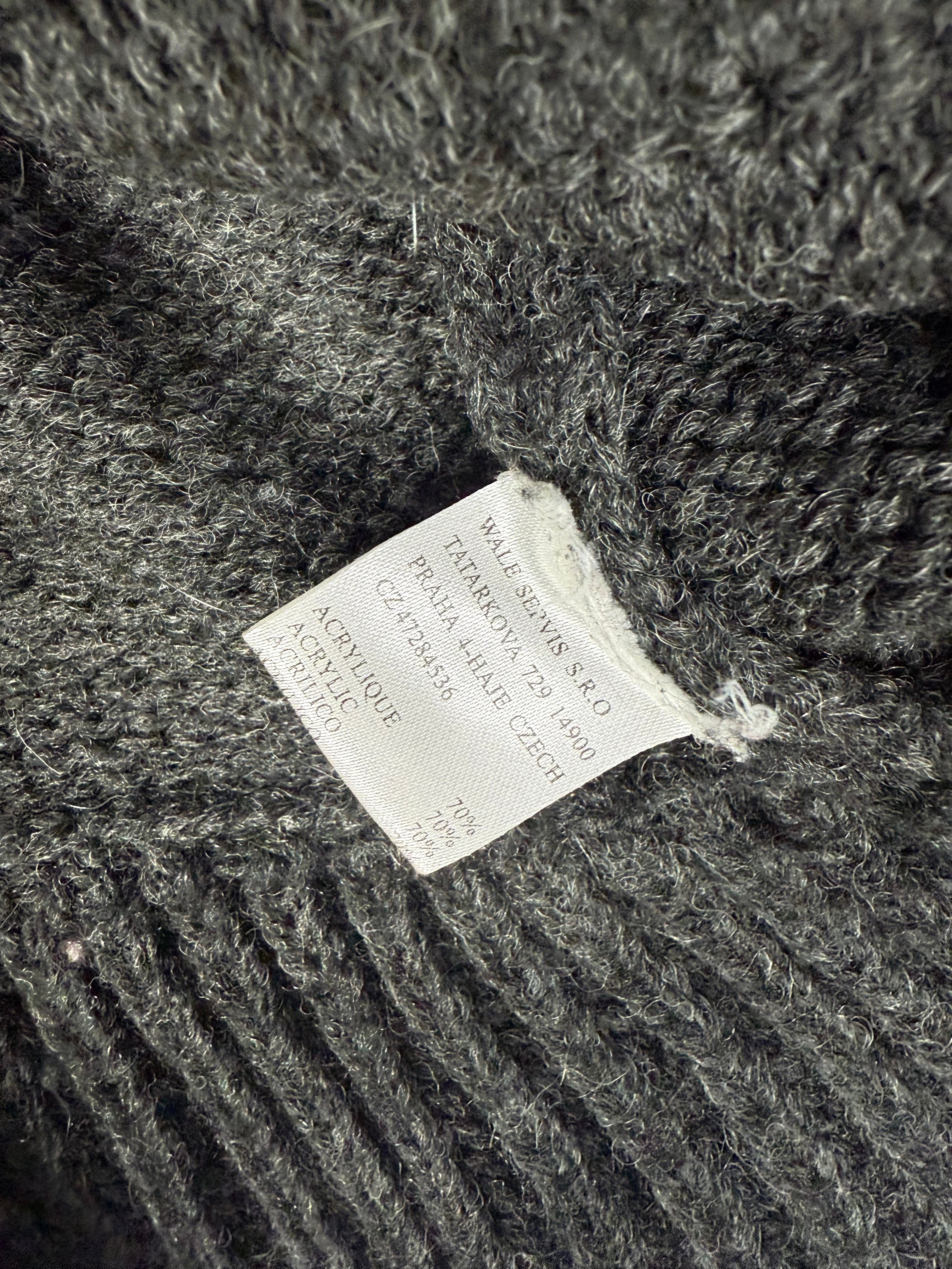 Grey wool cardigan jumper (S/M)