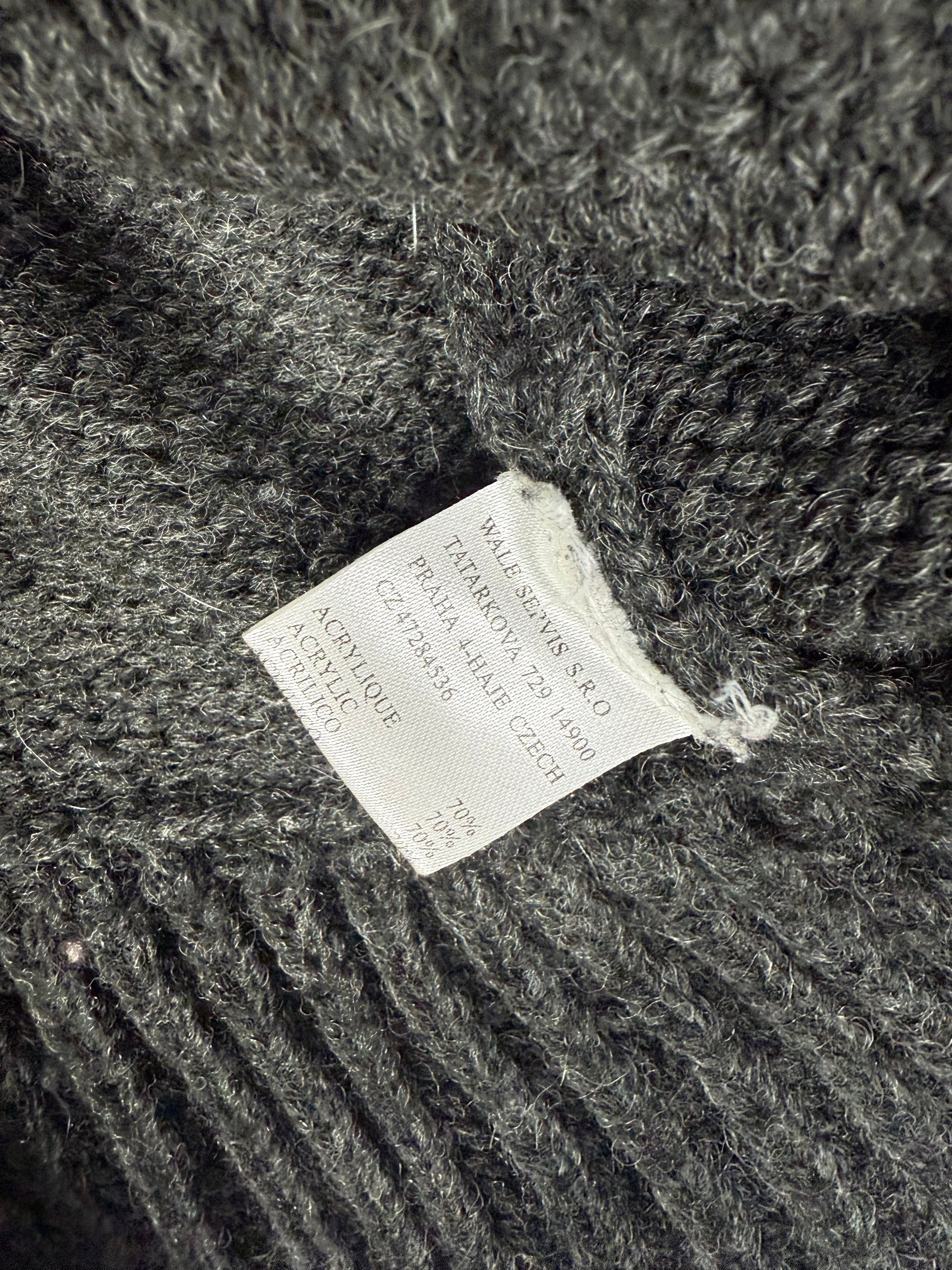Grey wool cardigan jumper (S/M)