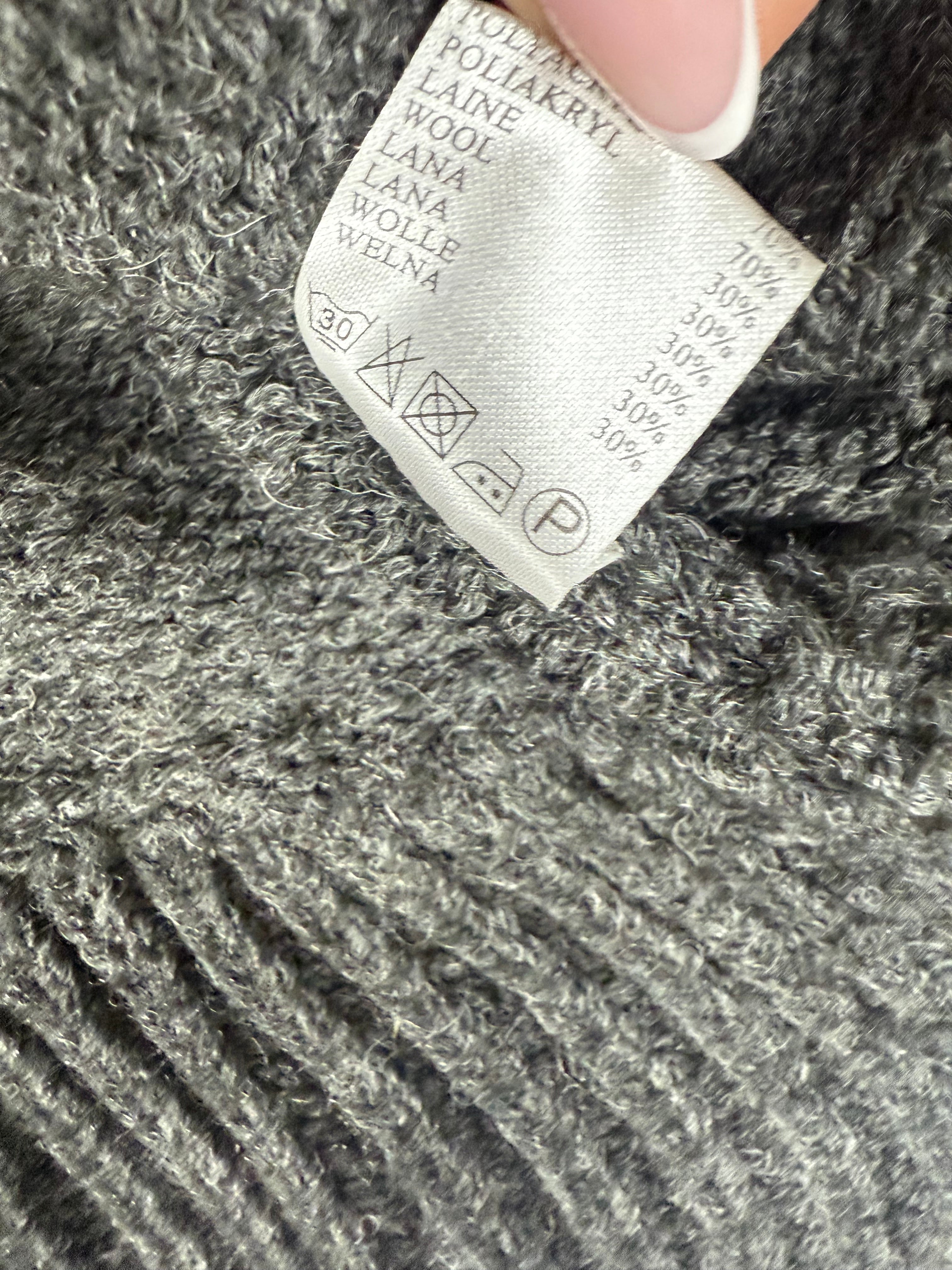 Grey wool cardigan jumper (S/M)