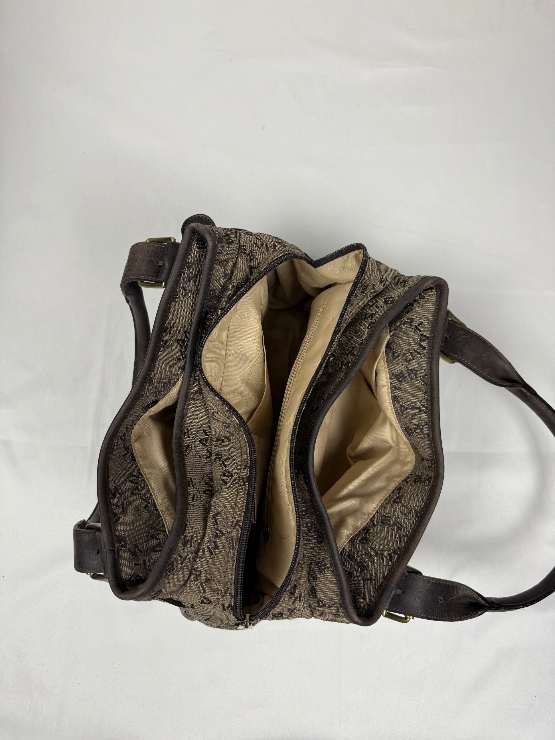 Beige medium monogram shoulder bag (34x20cm)