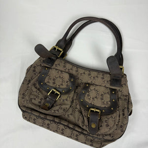 Beige medium monogram shoulder bag (34x20cm)