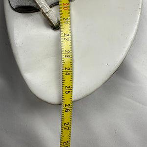 White thong real leather kitten heels mules (39)