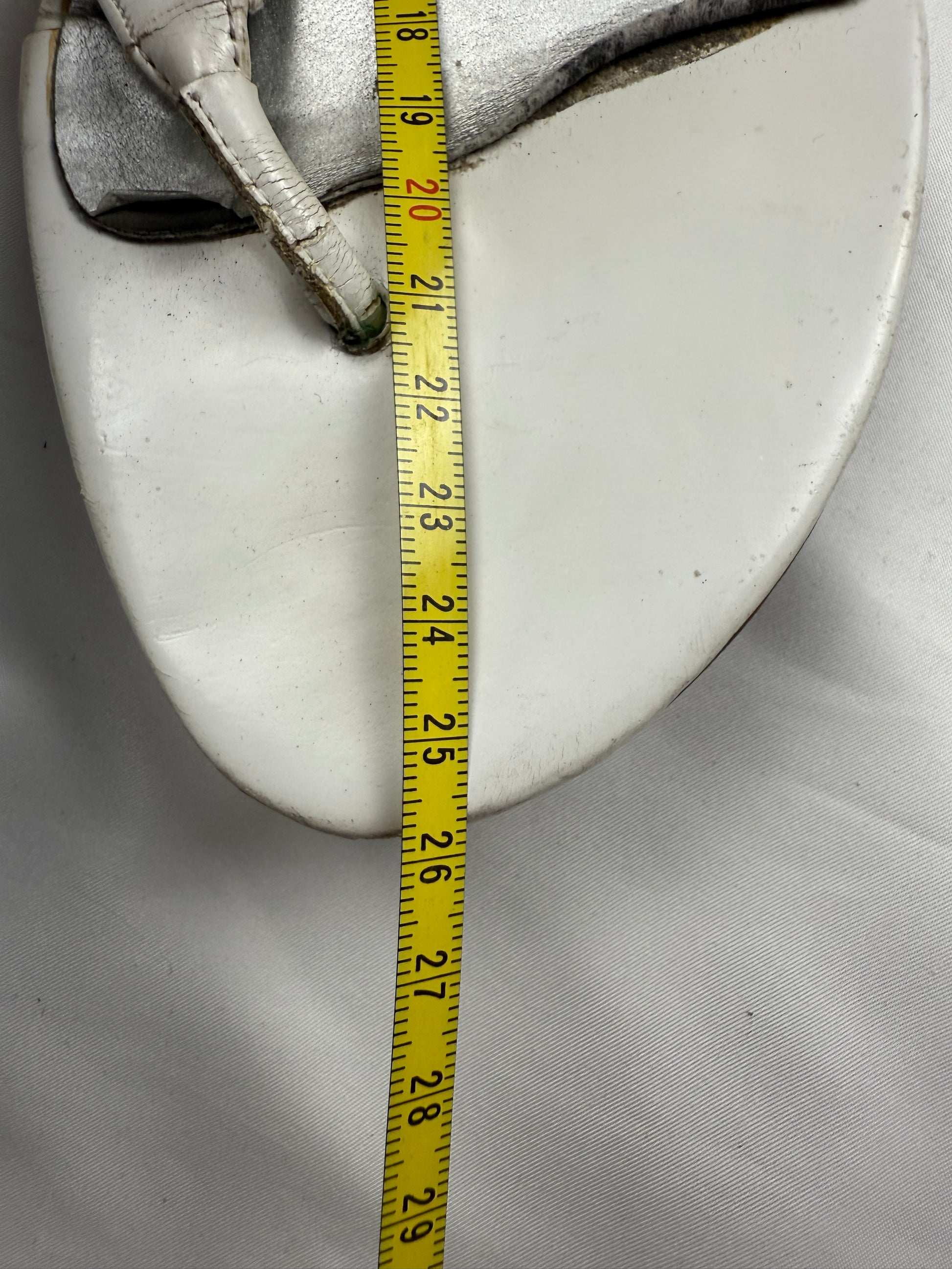 White thong real leather kitten heels mules (39)