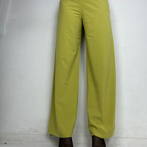 Yellow high waist flare pants (S)