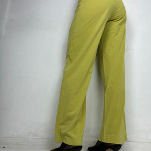 Yellow high waist flare pants (S)