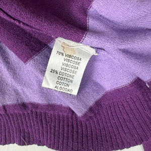 Purple striped zip up jumper (XL)
