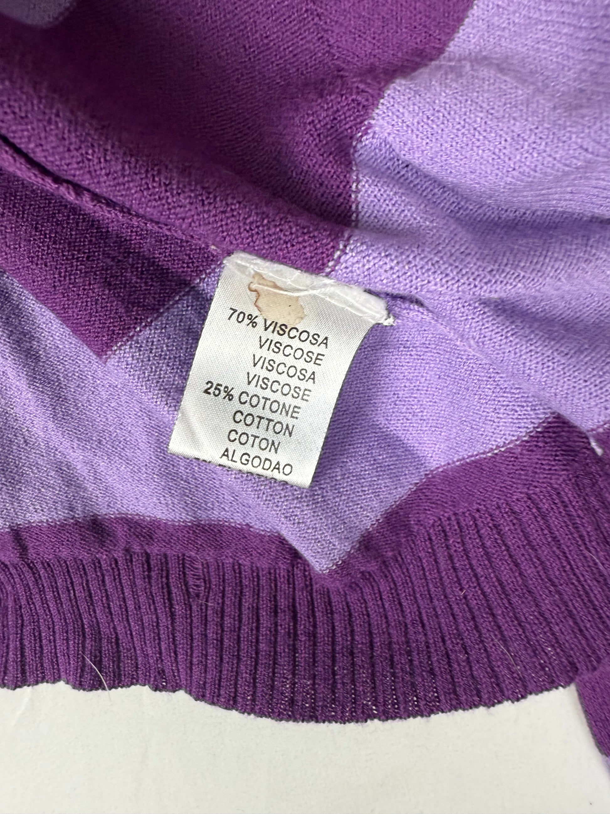 Purple striped zip up jumper (XL)
