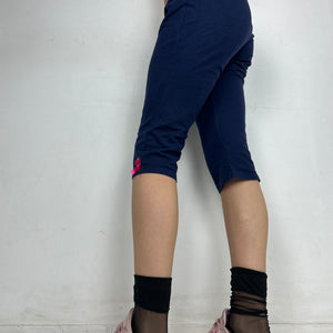 Navy low waist leggings capris pants (S)