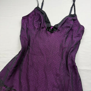 Purple & black mesh babydoll mini dress (M/L)