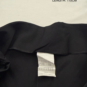 Black low waist office tie up flare pants (S/M)