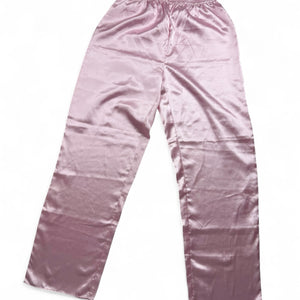 Baby pink silky floral mesh cami top + pants (M/L)