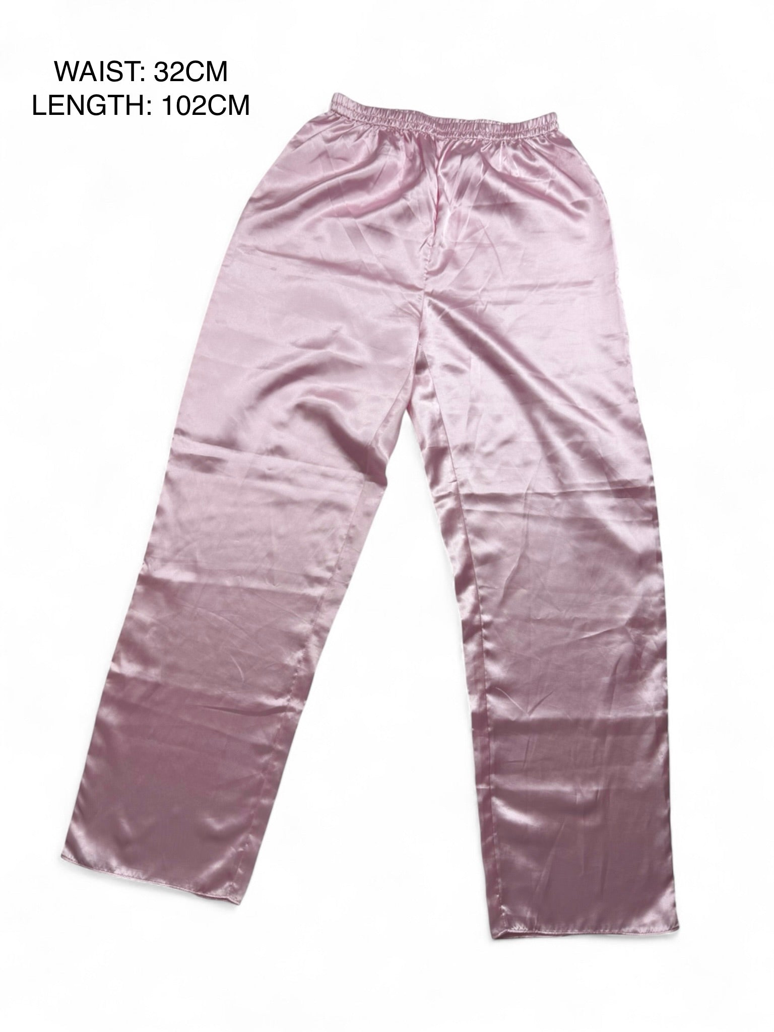 Baby pink silky floral mesh cami top + pants (M/L)