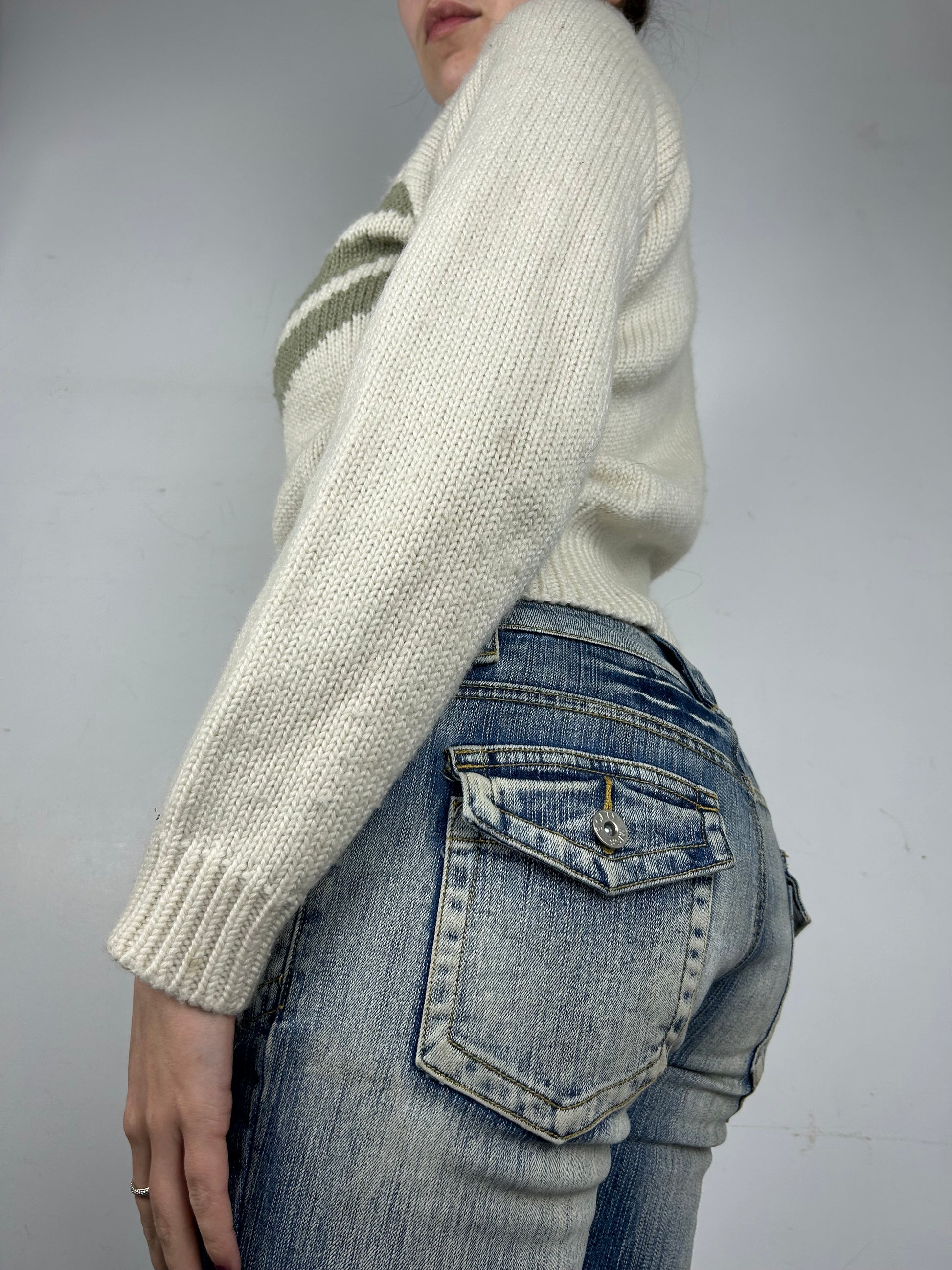 Beige turtleneck jumper (S)