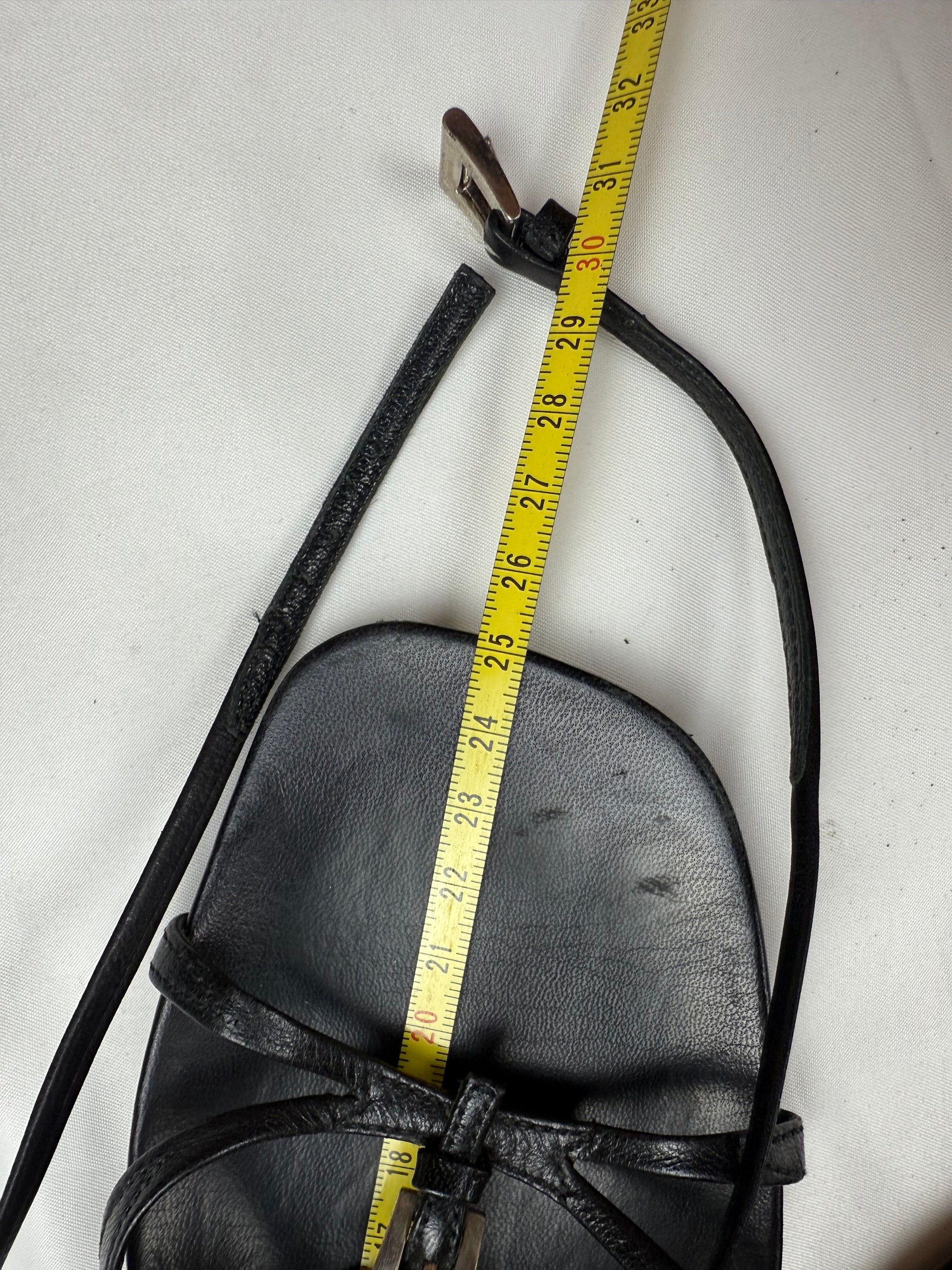 Black real leather heels sandals (37)