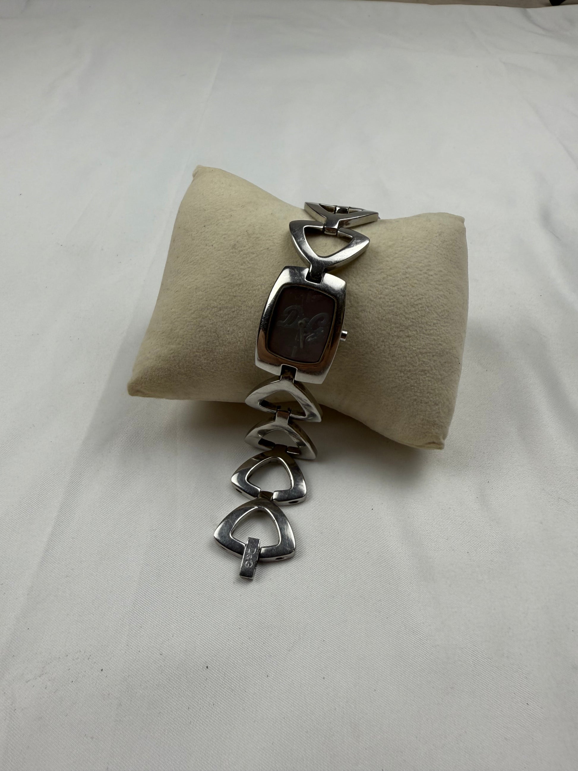 Vintage silver inox bracelet jewelry watch