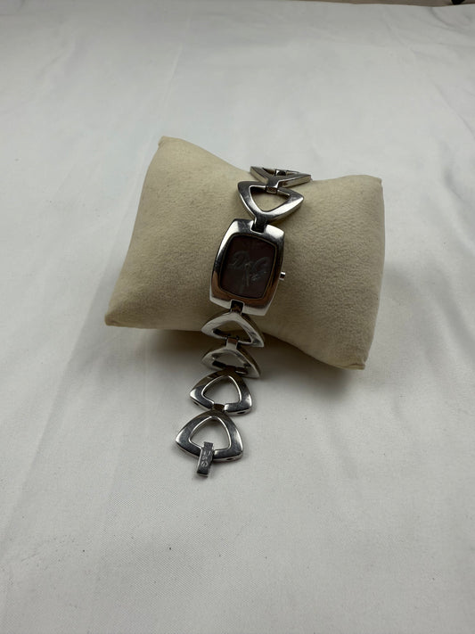 Vintage silver inox bracelet jewelry watch