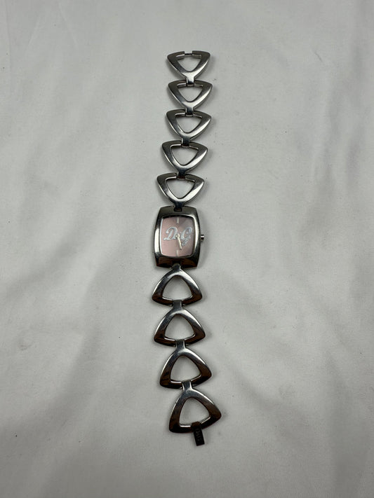 Vintage silver inox bracelet jewelry watch