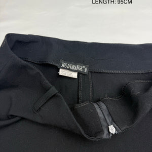 Black low waist office baggy flared pants (S/M)