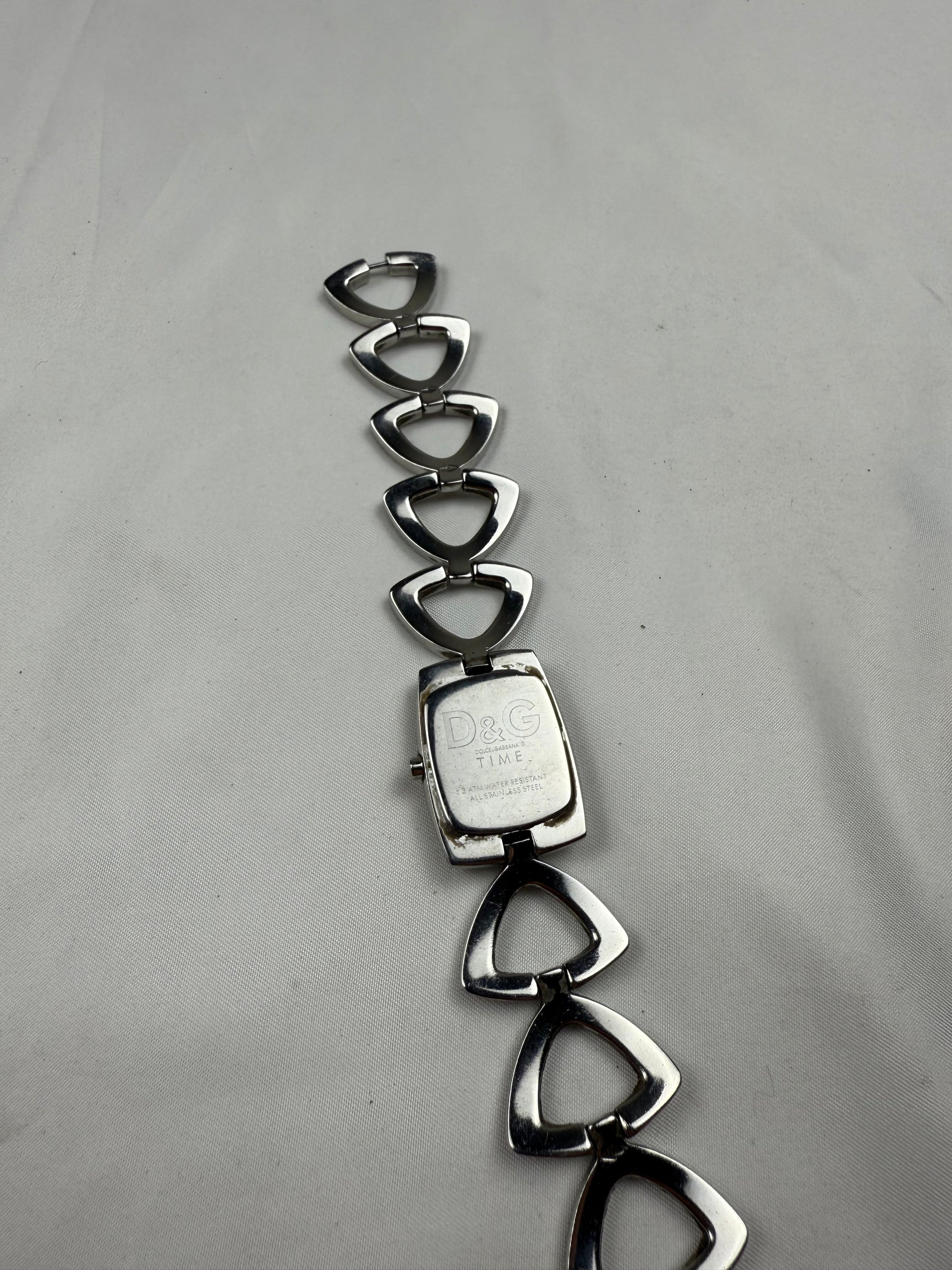 Vintage silver inox bracelet jewelry watch